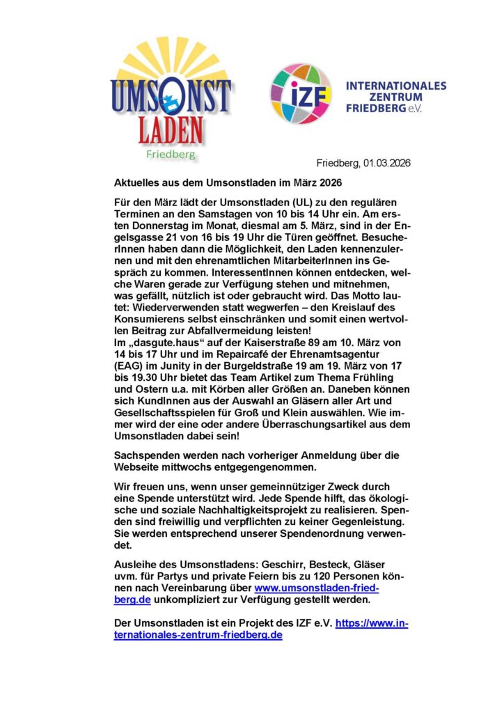 Termine im März 2026